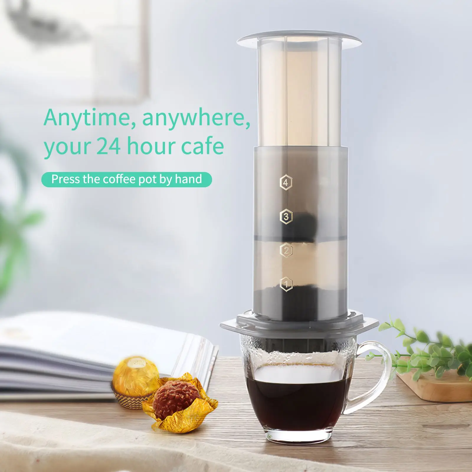 

Coffee Maker Espresso Coffee Machine Filter Glass Portable Coffee Pot Coffee Filter Press Pot Coffee Maker Portable Cafe Press
