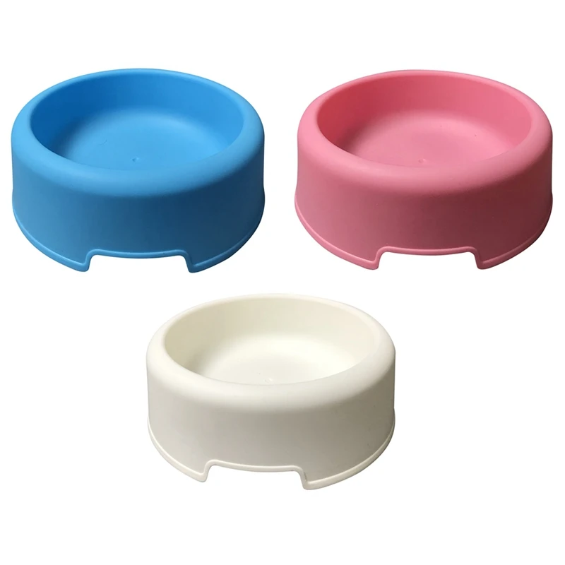 

Pet Resin Round Bowl Basic Food Dish And Water Feeder For Dogs And Cats Easy To Clean