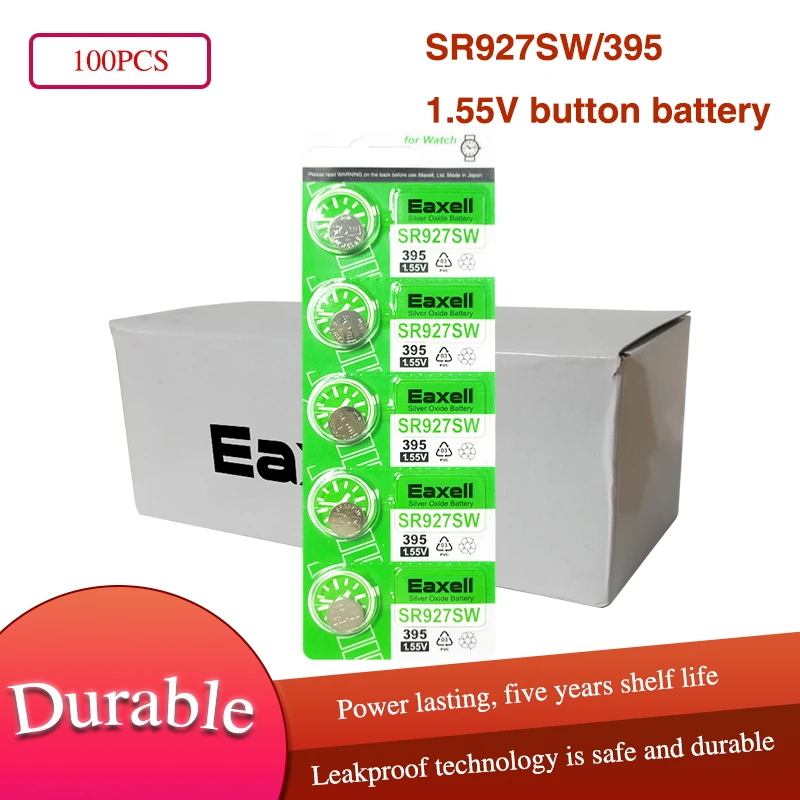 100 шт./лот 395 100% оригинальный новый аккумулятор из оксида серебра для часов