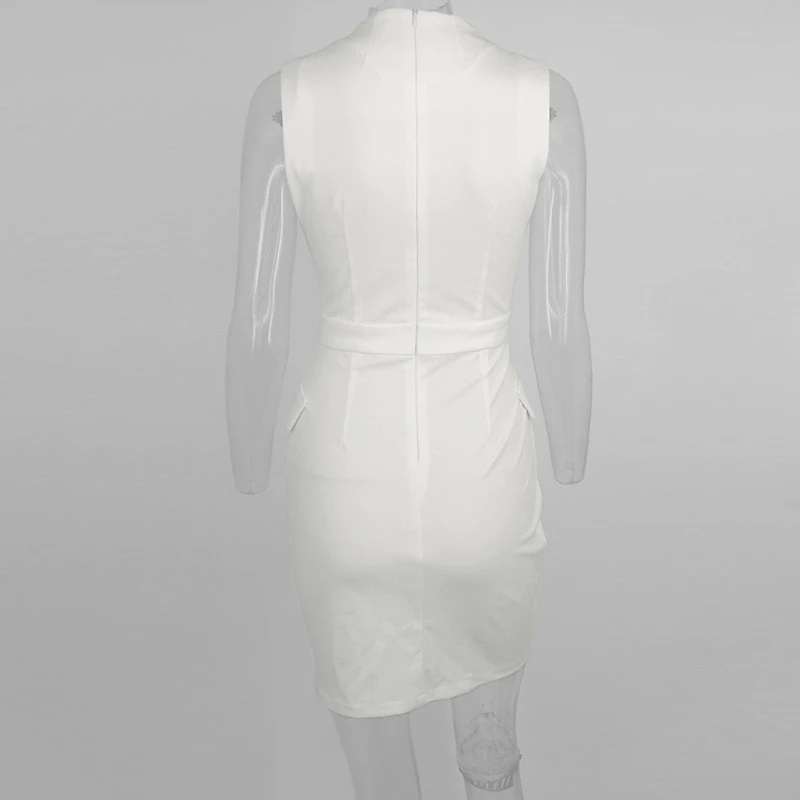 Женское офисное платье-блейзер Ohvera повседневное мини-платье с v-образным вырезом