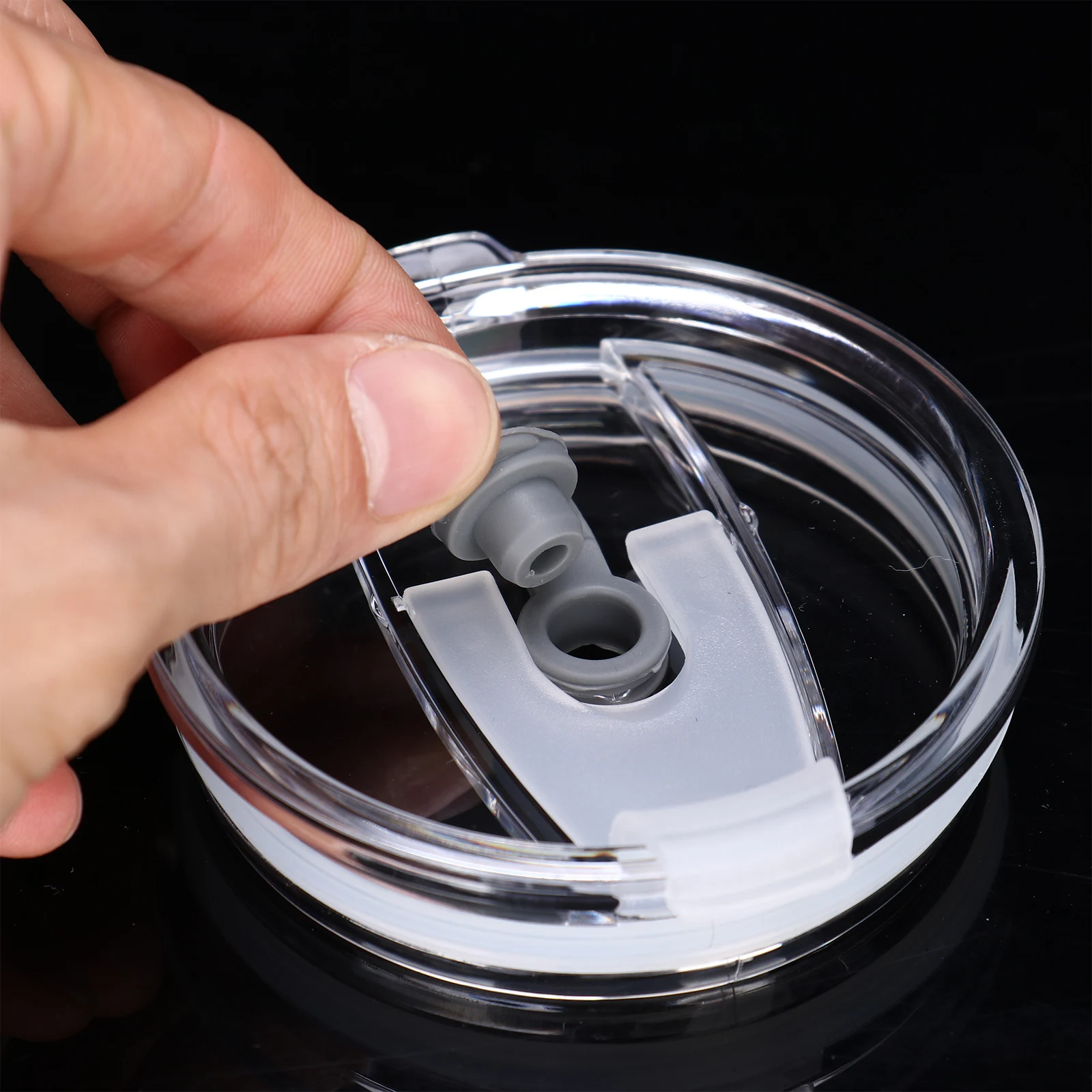 4 портативных крышки для кофейной чашки прозрачная пластиковая соломенная