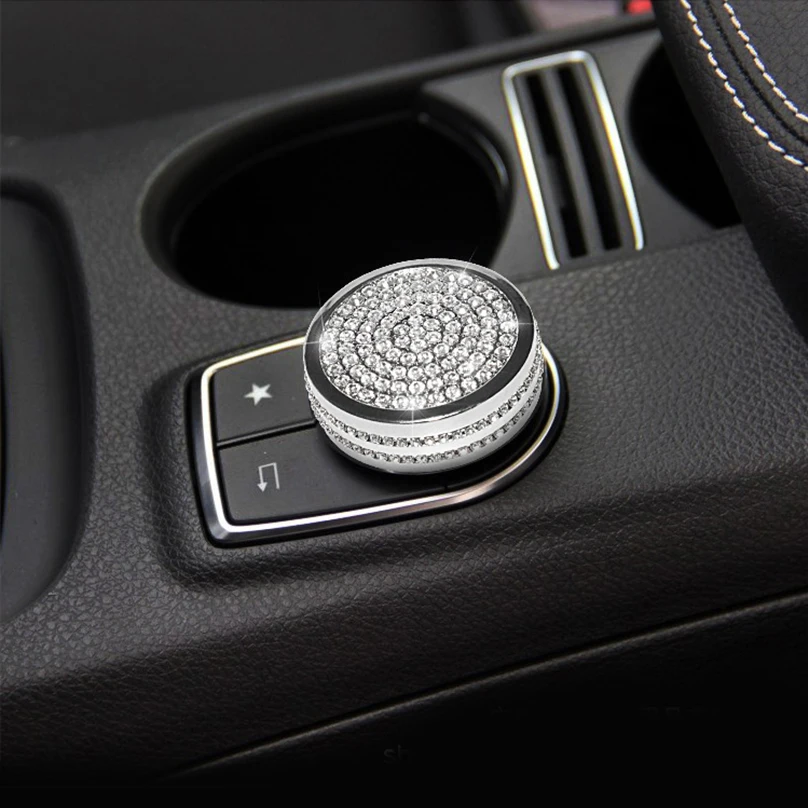 Алмазная Автомобильная центральная консоль мультимедийная Кнопка украшения