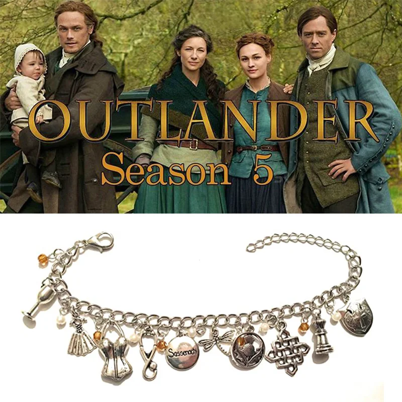 Винтажная цепочка для браслета с подвесками серия Outlander ТВ Клэр Рэндалл Фрейзер