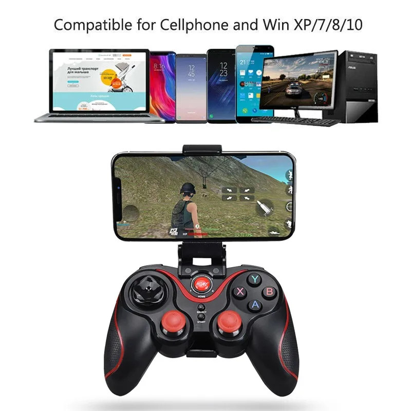 

Newest X3 Wireless Joystick Gamepad PC Game Controller Support Bluetooth BT3.0 Joystick For Mobile Phone Tablet TV Box Holder