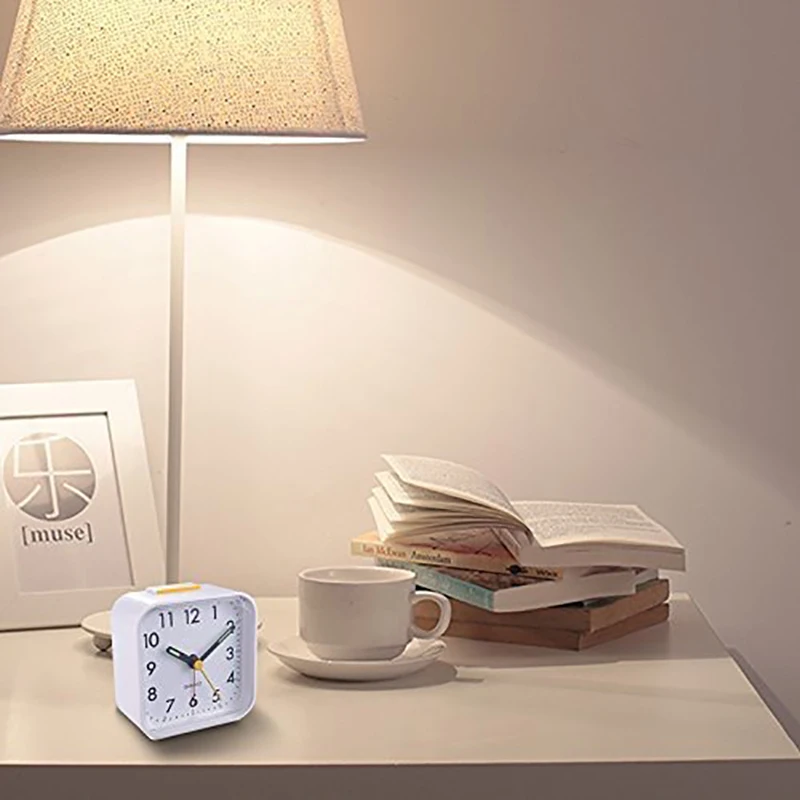 

Non Ticking Analog Alarm Clock With Nightlight And Snooze Ascending Sound Alarm Simple To Set Clocks Small Beside Alarm Clock