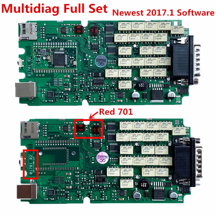 OBDIICAT TCS PRO новейший 2016r1 генератор ключей/2017 1 Одиночная зеленая плата с Bluetooth