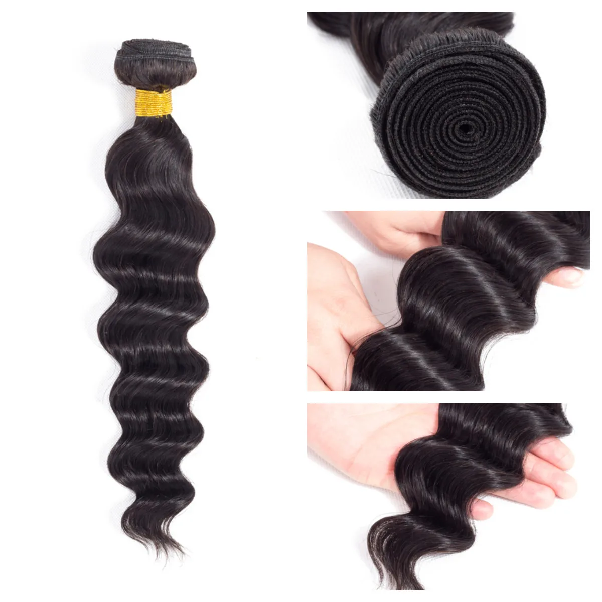 Бразильские волнистые волосы для наращивания 100% натуральные 3 комплекта |