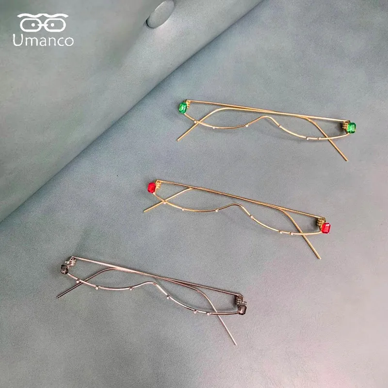 Umanco 2019 хит роскошные очки со стразами оправа для женщин и мужчин металлическая