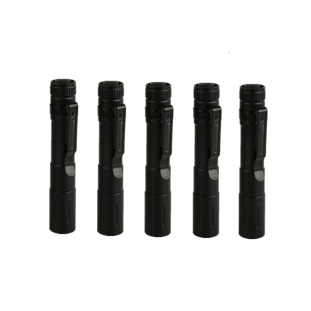black 5 pcs 6 шт портативный мини Penlight Xpe светодиодный мигающий фонарик карманный свет водонепроницаемый фонарь для ночной рыбалки - Испускаемый цвет: black 5 pcs