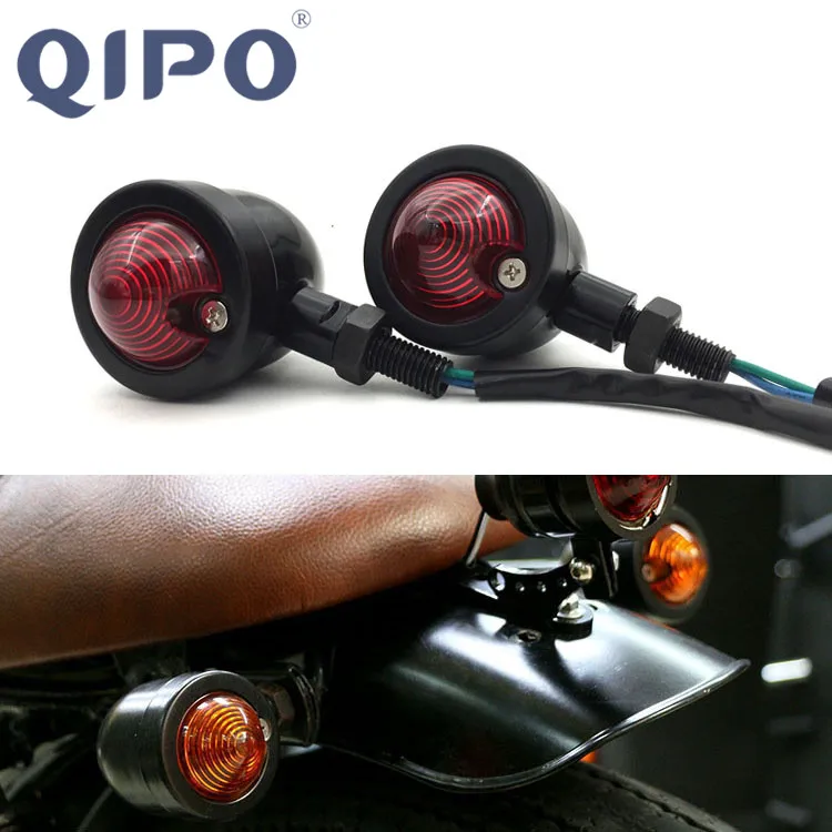 Универсальный поворотный сигнал для мотоцикла QIPO Металлическая лампа Yamaha Suzuki