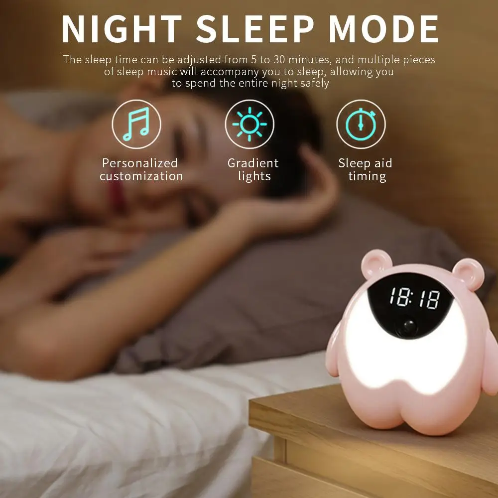 Домашний декор будильник ночной Светильник RGB Usb настольная лампа