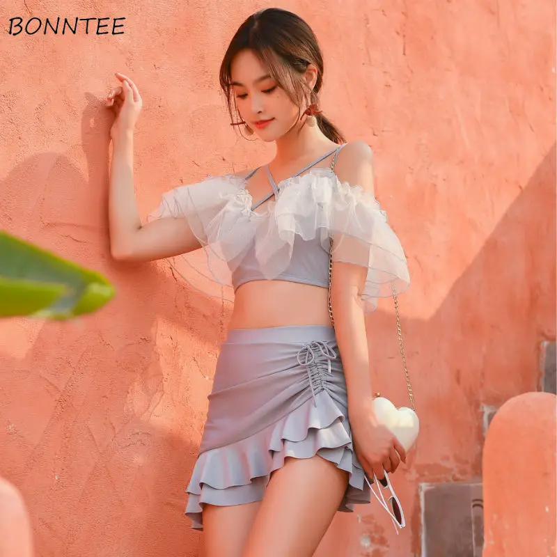 Женский комплект бикини милое розовое Сетчатое в стиле пэчворк раздельный