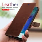 Чехол-книжка для samsung galaxy s21fe s20fe s 21 s20 s21 fe plus note 20 ultra, кожаный, с магнитной подставкой