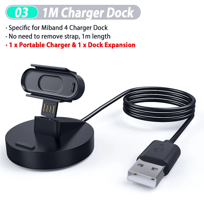 03 Charger Dock USB зарядный кабель для Xiaomi mi Band 4 зарядное устройство док-станция зажим для mi Band 4 mi Band 4 mi Band 4 браслет зарядное устройство s Зарядка Док-станция Smart - Цвет: 03 Charger Dock