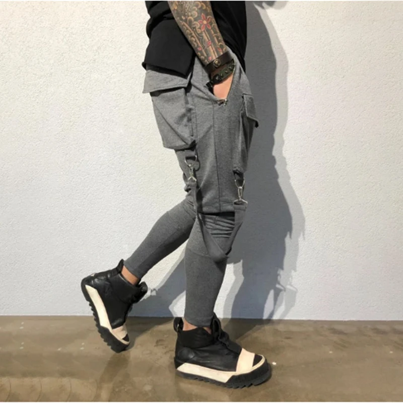Уличная одежда мужские повседневные штаны брюки с карманами хип-хоп джоггеры