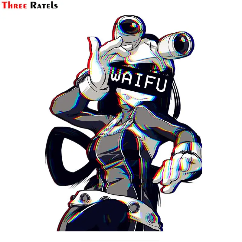 

Three Ratels FC454 Tsuyu Waifu мультфильм 3D наклейки для автомобиля плакат аниме наклейки