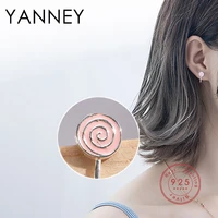 yanney silver color 2022 new trend lollipop stud earrings woman fashion simple candy literary korean jewelry accessories