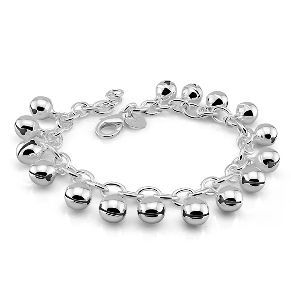 Модные 925 стерлингового серебра в виде ракушки колокол любовь браслет женский