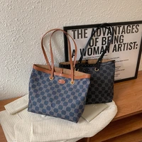 leather shoulder bag for womens 2021 new female shopper bag purse luxury designer handbag fashion printed pattern handle bags
