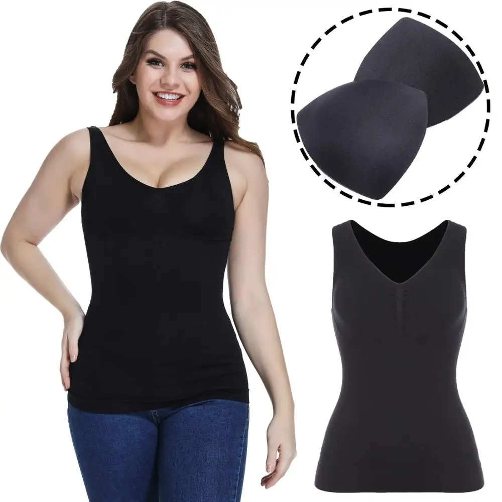 Женский топ без рукавов с эффектом живота бесшовный бюстгальтер облегающая