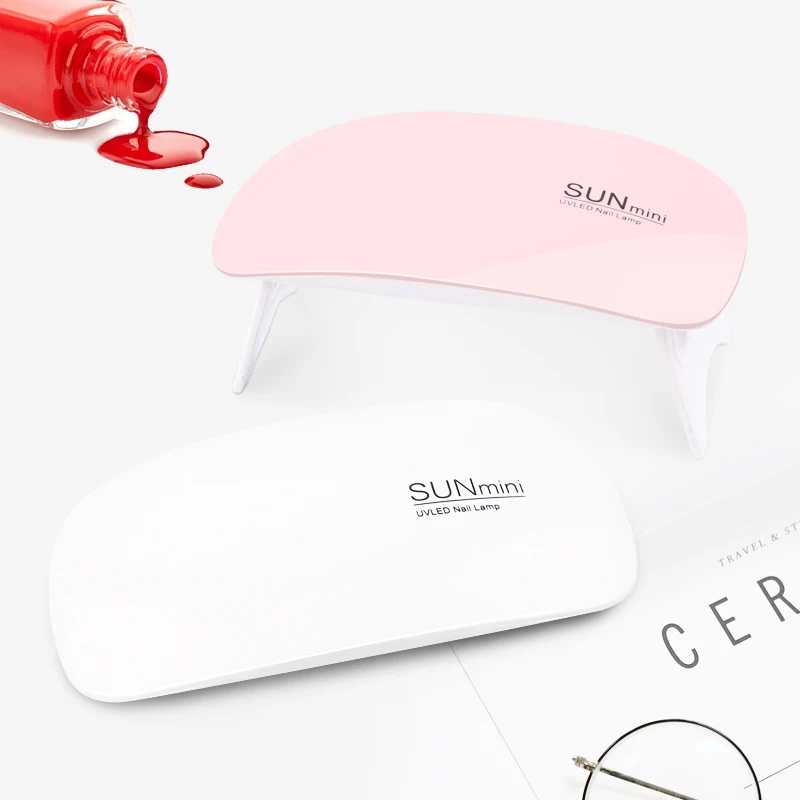 SUNmini 6 Вт Светодиодный УФ Сушилка для ногтей отверждения лампа светильник терапии