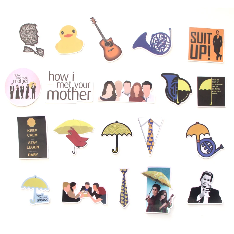 CA37 20 шт./компл. о том как я встретил вашу маму смешанные наклейки для ноутбука