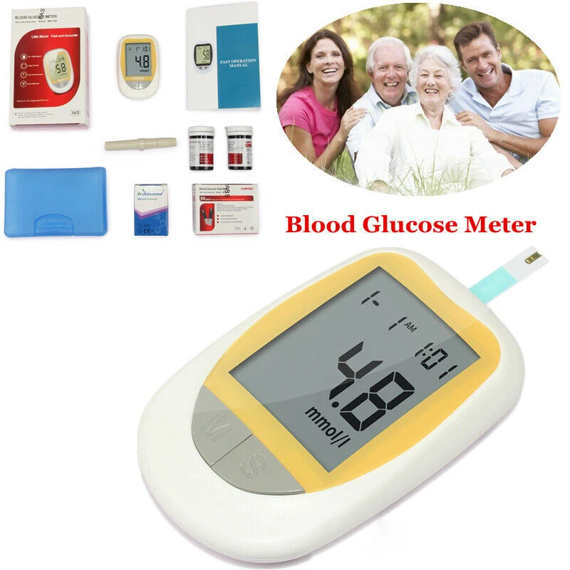 

N CONTEC KH-100 Blood Glucose Monitor Health Aid Glucometer Lancets Kit Blood Sugar Meter Diabetes Tester With 50PCS Test Strips