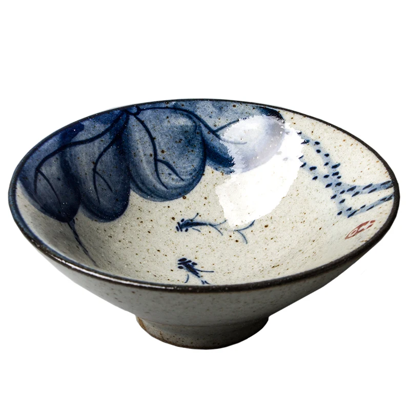 

ceramic antique hand-painted blue and white sample tea cup coarse pottery cup kung fu tea set hat to do old masters cup