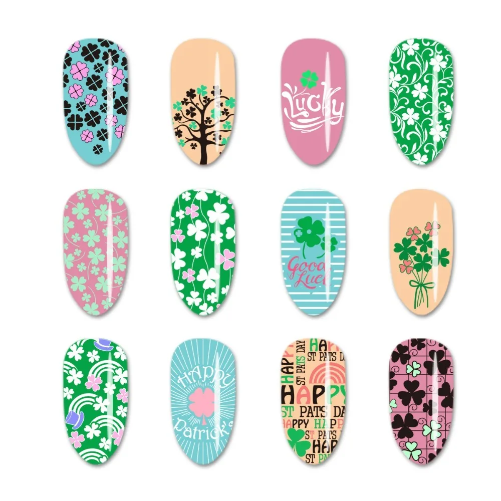 BeautyBigBang XL-021 6*12cm Rectangle Nail Stamping Plates Autumn Leaf Pattern Nail Art Stamp Template Image Plate Stencils