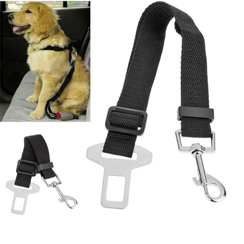 

1pc Adjustable Pet Cat Dog Car Safety Belt Collars Pet Restraint Lead Leash Travel Clip Car Safety Harness For Most Vehicle