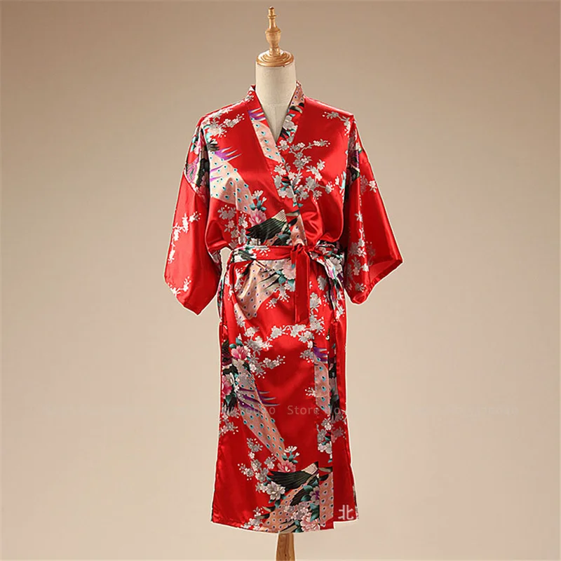 Женское атласное платье юката кимоно в японском стиле банное Aodai традиционное