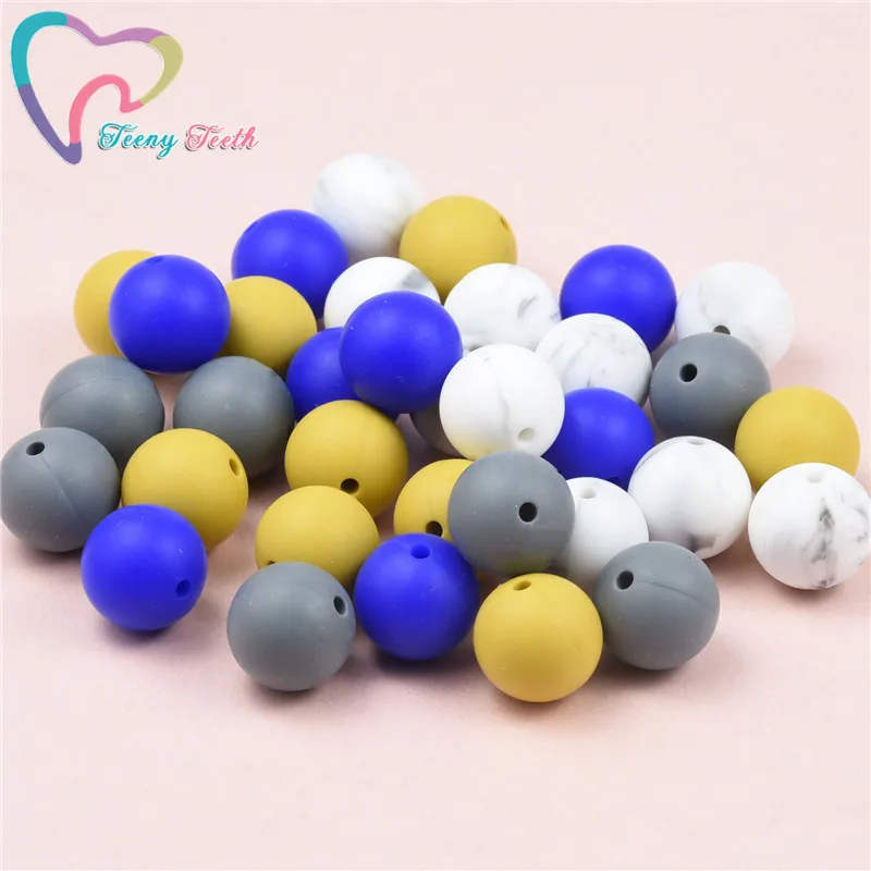 Подростковые зубы 10 шт. королевский синий горчичный серый смешанный 14-17 мм