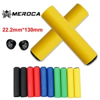 meroca bike handlebar grips 130mm and 22 2mm handle bar rubber end grip for multi speed bicycle mountain bmx floding