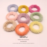 sempli 9 colors basic wool gumki do wlosow elastic hair bands for womens hair rubber bands girls hair accessories headband