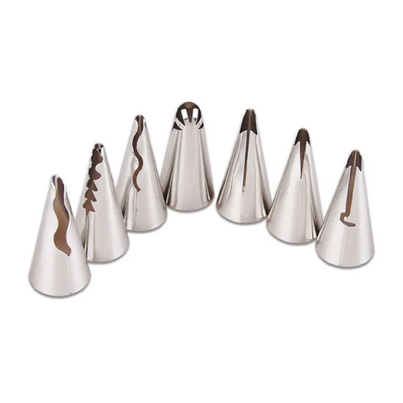 

Sugarcraft инструмент для декоратора кексов из нержавеющей стали 7 шт. Кондитерские Пышные юбки Насадки для украшения кондитерских изделий наса...