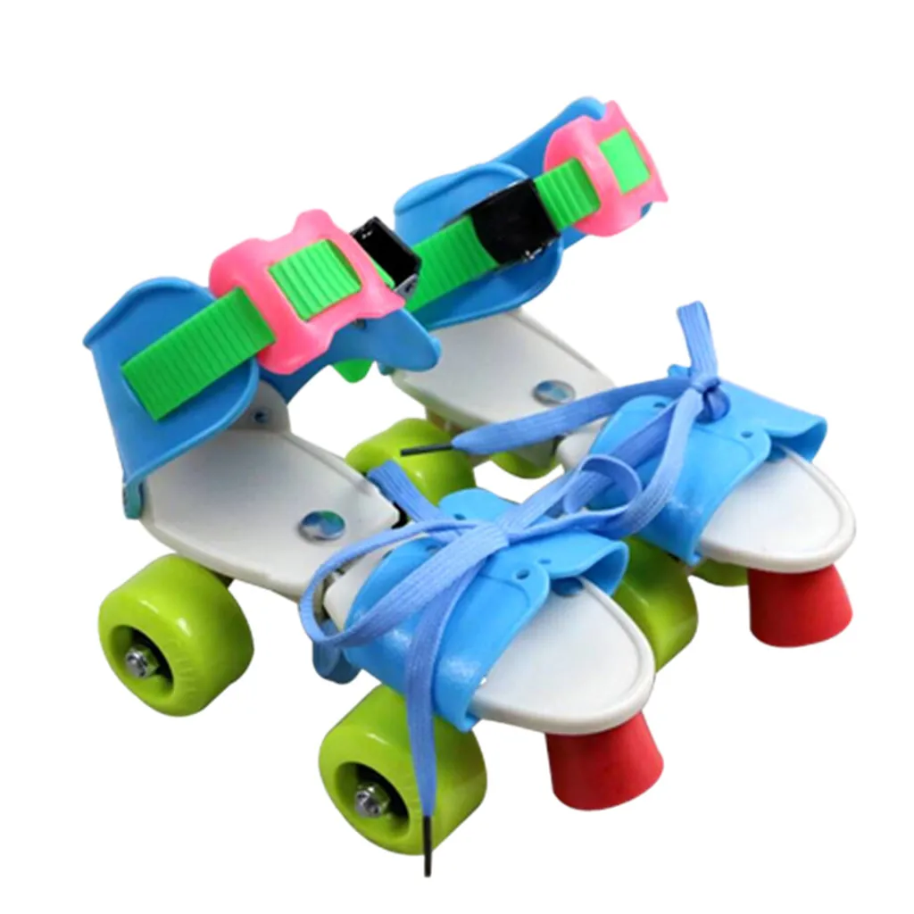 Детские роликовые коньки 4 Роликовые регулируемые размеры 26-32 размер подарок для