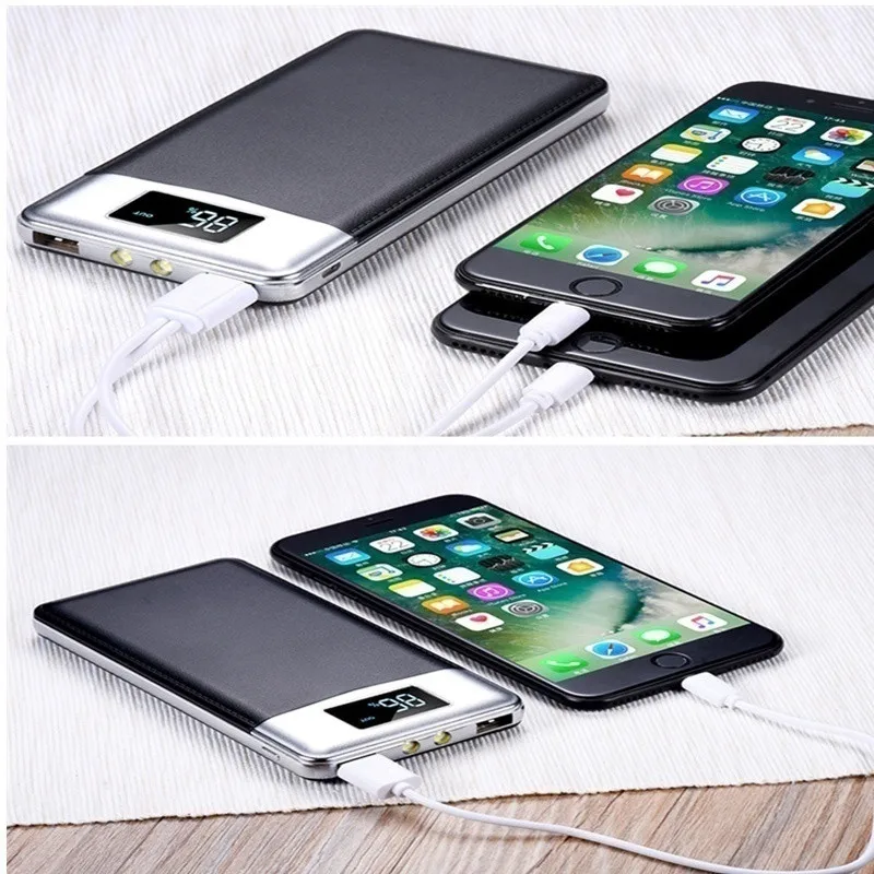 Внешний аккумулятор 30000 мАч большой емкости двойной USB Быстрый внешний зарядное