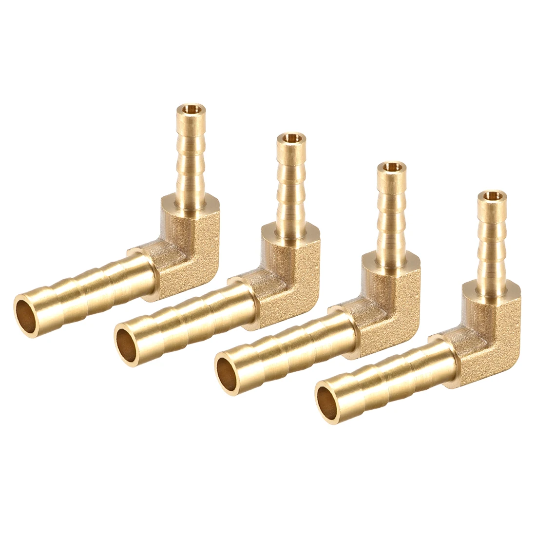 

uxcell 4pcs 6mm To 4mm Barb Brass Hose Fitting 90 Degree Elbow Pipe Connector Coupler Tubing Adapter for air, water, fuel