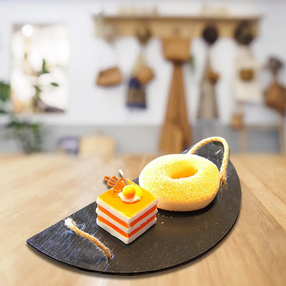 Natural Slate Plate Cheese Board Gourmet Serving Platter Cake Tray | Дом и сад