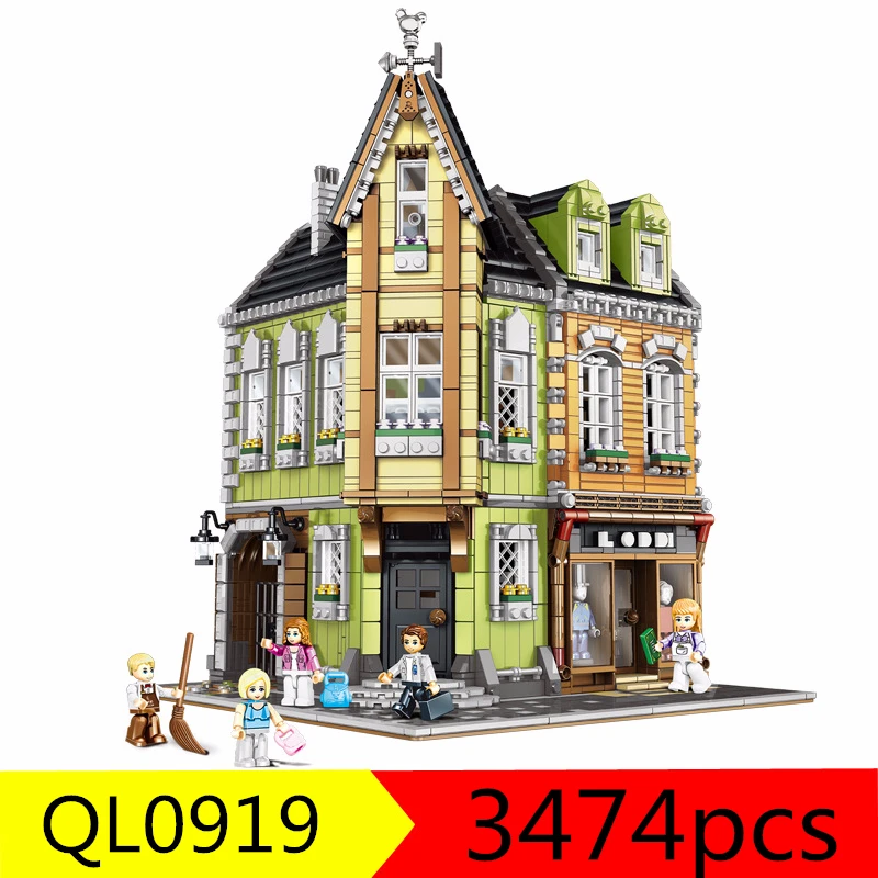 Город МОС ретро уличный пейзаж Портфолио блоки старый паб Ресторан Строительный