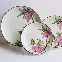 dinnerware sets plates ceramic plate set restaurant 10 inch vajilla porcelana azul