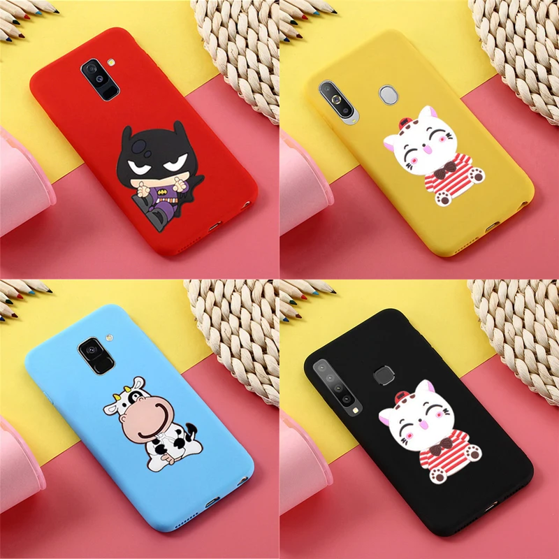 Чехол TRISEOLY из мягкого силикона с изображением Бэтмена коровы Lucky Cat для samsung Galaxy A9