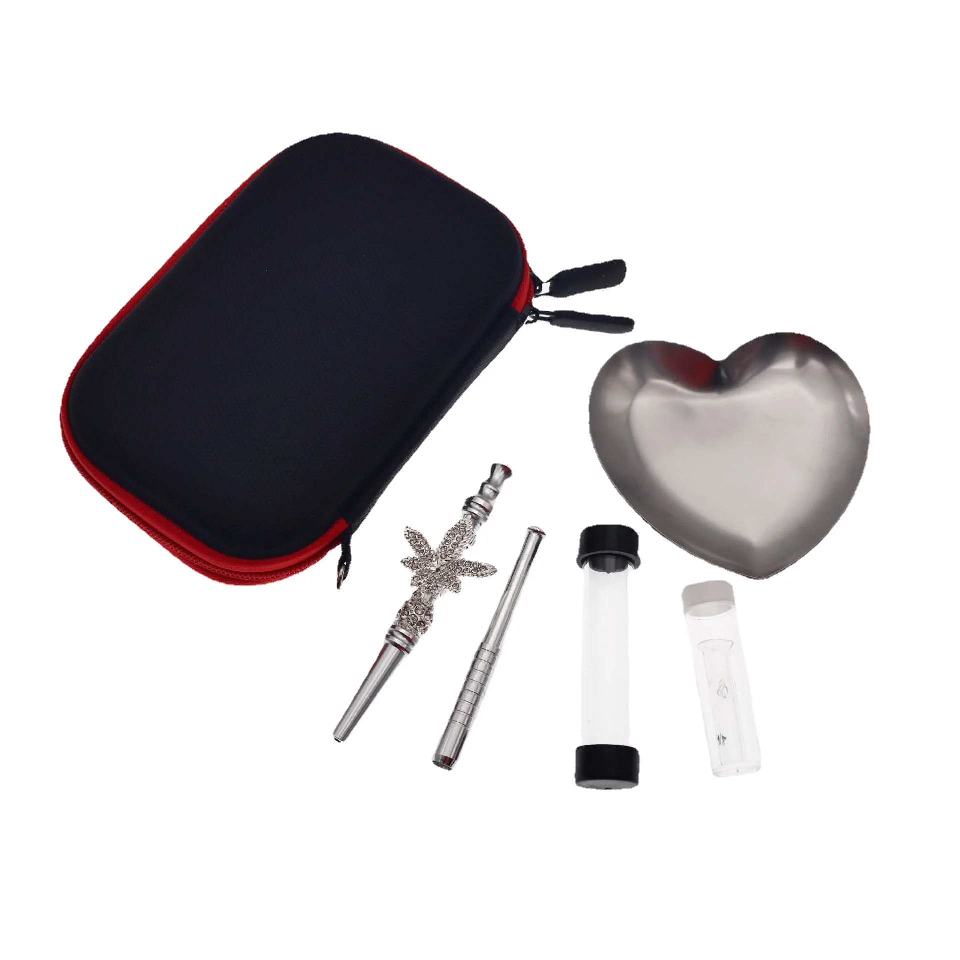 Металлический Набор для курения с ножницами в форме листьев стеклянная бутылка