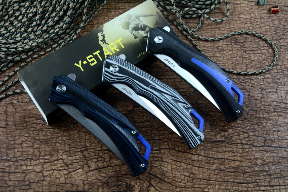 Охотничьи карманные ножи YSTART шайба с подшипником лезвие из стали D2 рукоятка G10 3