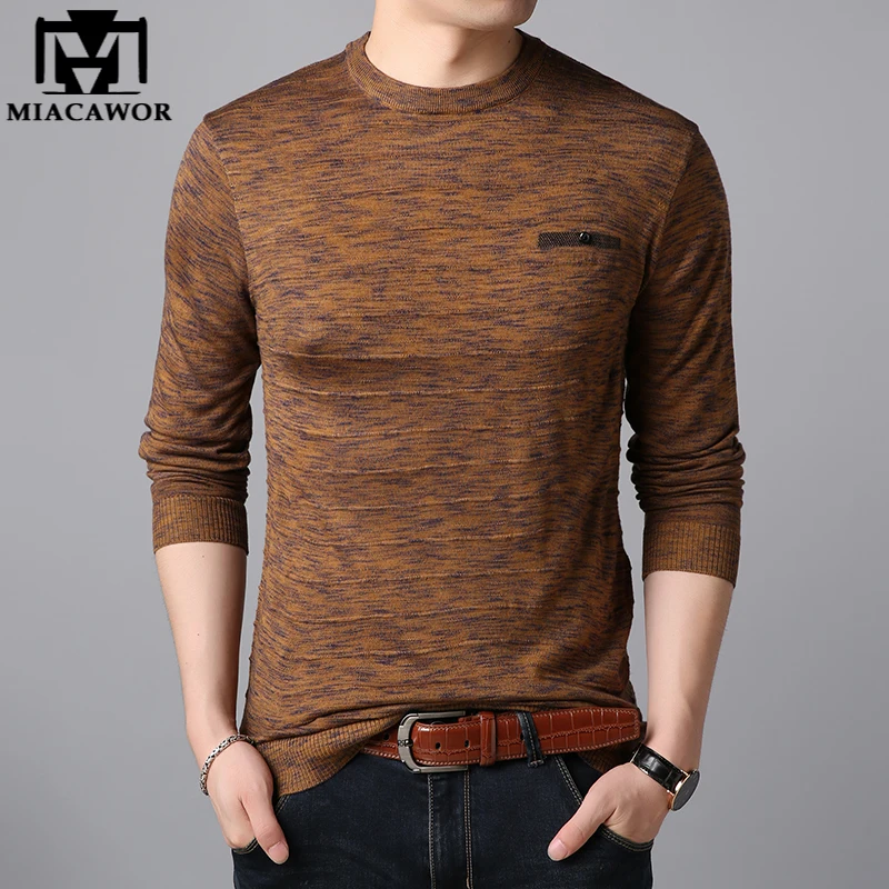 

Пуловер мужской, осенний, тонкий трикотажный, Повседневный, приталенный, Y301