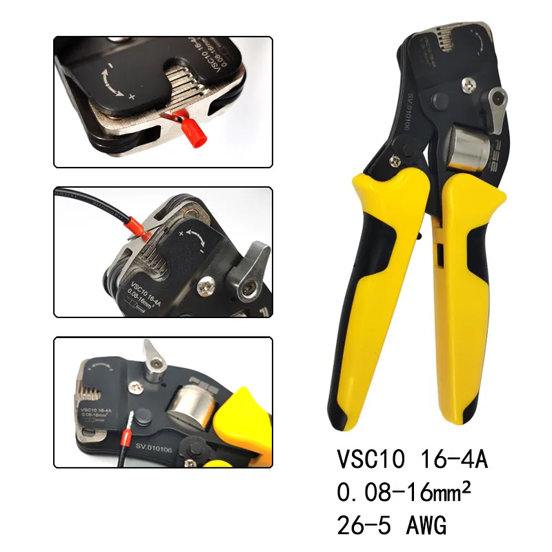 

Handgereedschap Mini Type Self-Verstelbare Krimpen Plier VSC10 16 - 4A 23 -5AWG Vierzijdig Crimp Pincet Mes