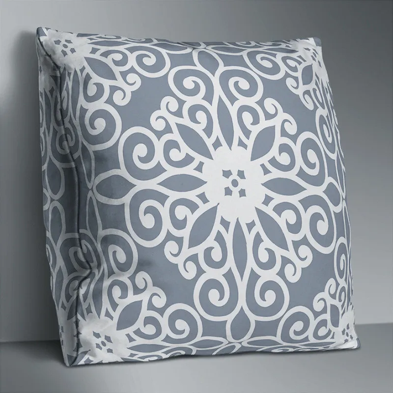 Серый полосатый Подушка Чехол геометрический диванная подушка крышка Печать