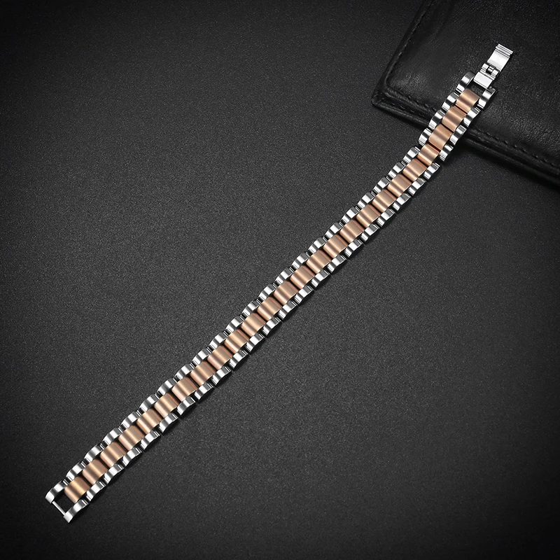 Мужской браслет с голограммой Moocare из нержавеющей стали магнитной застежкой