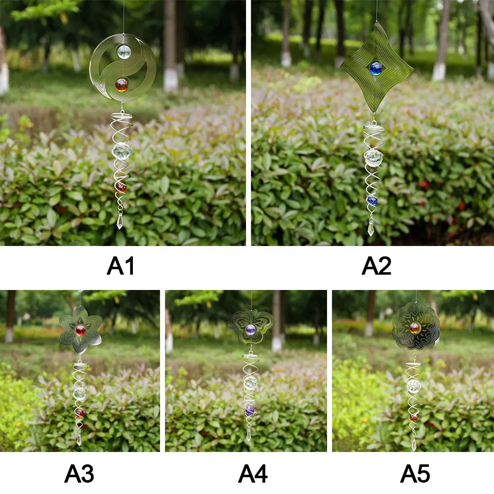 Outdoor Crystal Ball Stainless Steel Wind Chimes Mirror Hanging Outdoor Chime for Home Party Garden Decoration High Quality