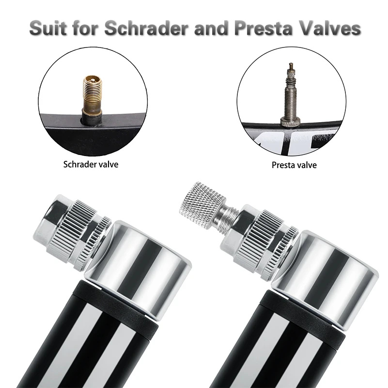 Велосипедный насос MTB алюминиевый ультралегкий портативный мини воздушный AV/FV